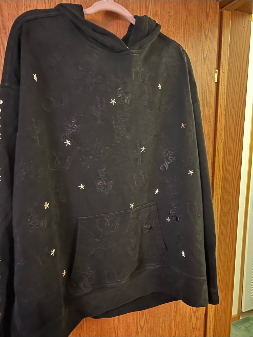 Rodeo Quincy Studded Cowboy Hoodie Sweatshirt - Women 3XL